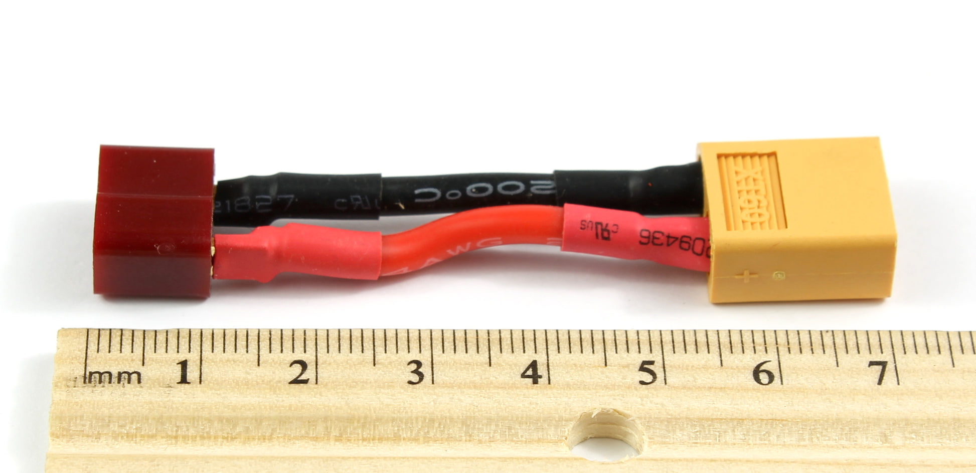 XT60 Male To Deans T Plug Female 14AWG 40mm Short Adaptor Cable image 4