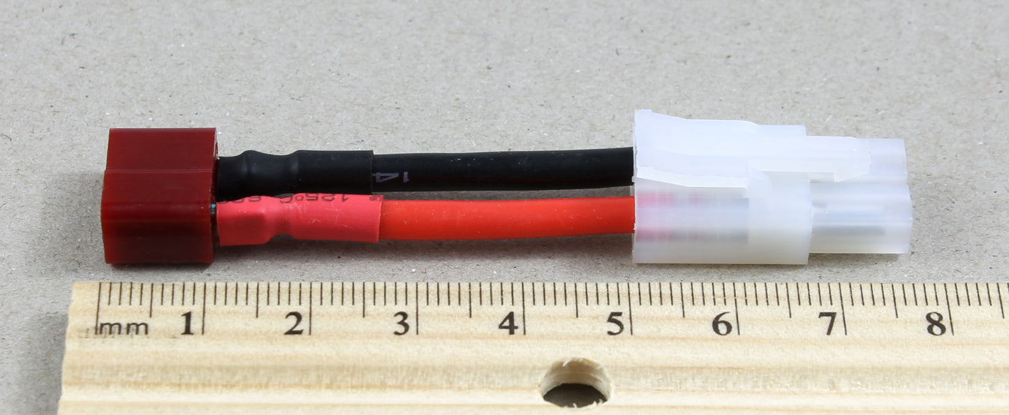 Deans T Plug Female To Tamiya Male 14AWG 40mm Short Adaptor Cable image 4