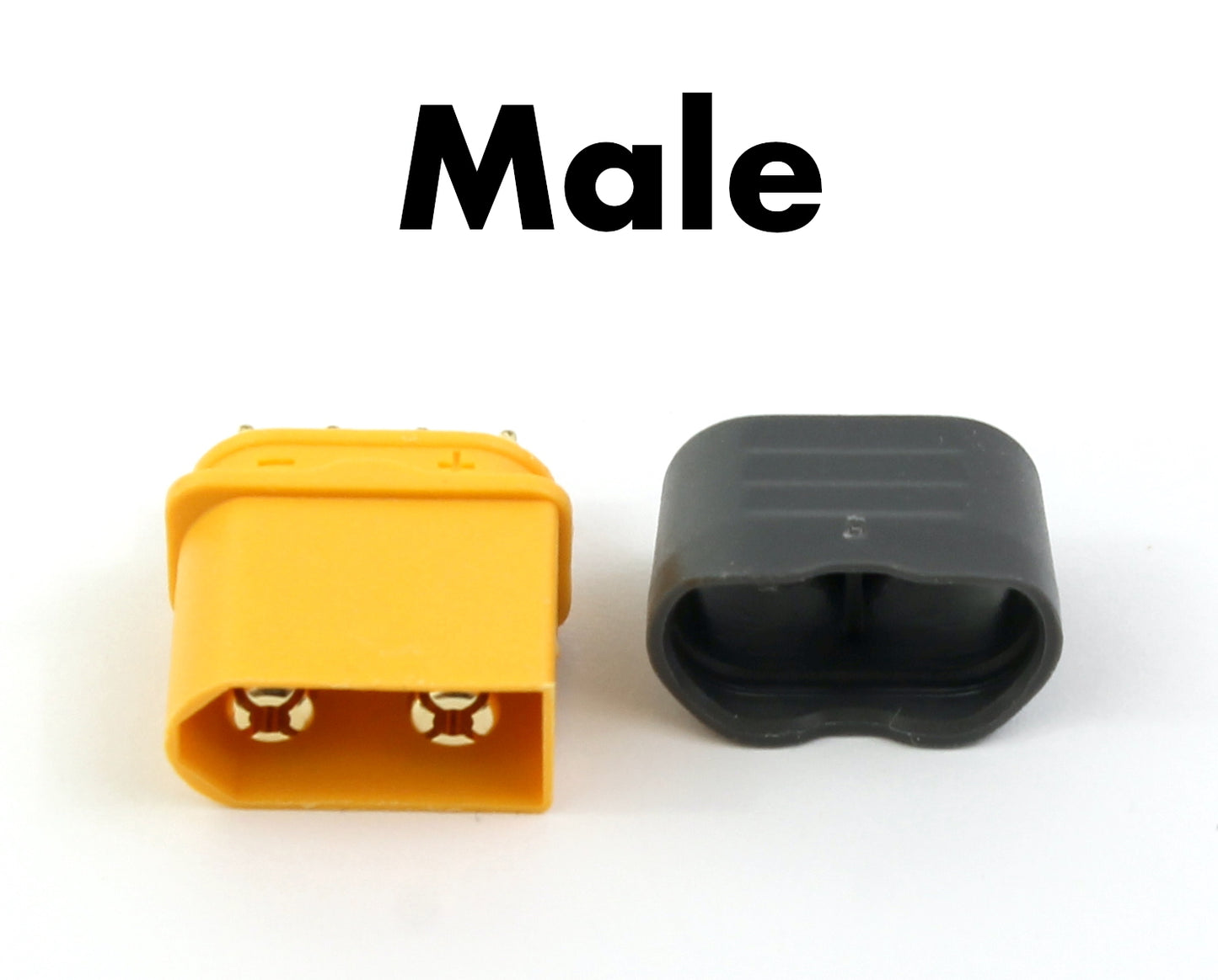 Genuine Yellow Amass XT60 UH60 Male & Female Connectors With Insulated Caps XT60H