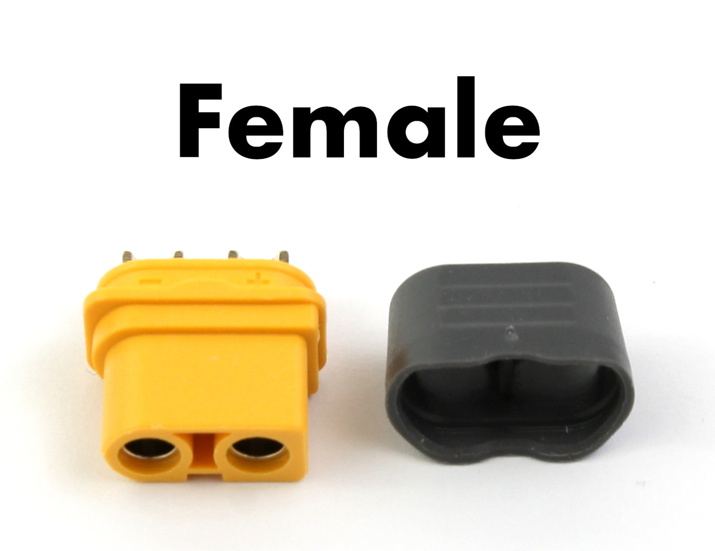 Genuine Yellow Amass XT60 UH60 Male & Female Connectors With Insulated Caps XT60H