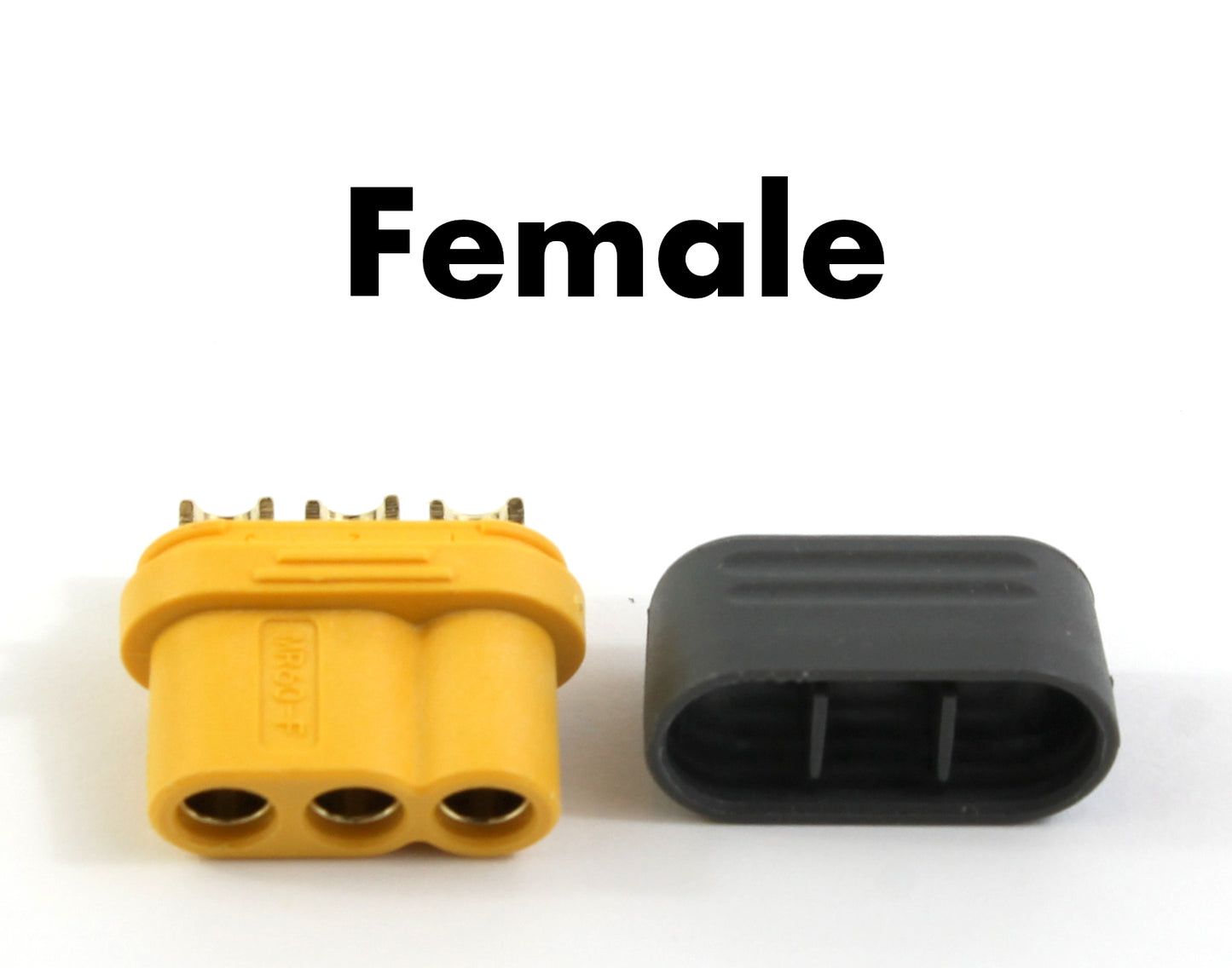 Genuine Yellow Amass MR60 Male & Female Connectors With Insulated Caps 3 pin